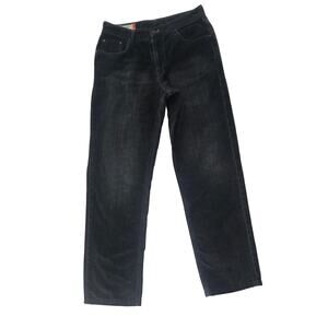 Faconnable Jeans Men's 34R Corduroy Pants Dark Gray Distressed Cotton French
